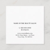シンプル白黒美しいサロン 予約カード (裏面)