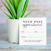 シンプル白黒美しいサロン 予約カード