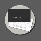 シンプル白黒美しいサロン 紹介カード