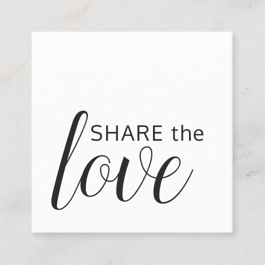 シンプル白黒美しいサロン 紹介カード (正面)