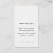 シンプル白黒美容師アポイントメントカード 予約カード (裏面)