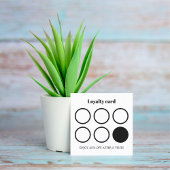 シンプル白黒美容師ロイヤリティ スクエア名刺