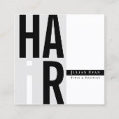 シンプル白黒美容業者名刺 スクエア名刺 (正面)