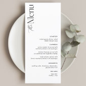 シンプル白黒老金結婚 メニュー