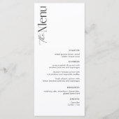 シンプル白黒老金結婚 メニュー (正面)