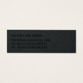 シンプル白黒耳飾りディスプレイカード (裏面)