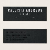 シンプル白黒耳飾りディスプレイカード (正面&裏面)