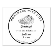 シンプル白黒自家製ソー生地 ラバースタンプ (インプリント)