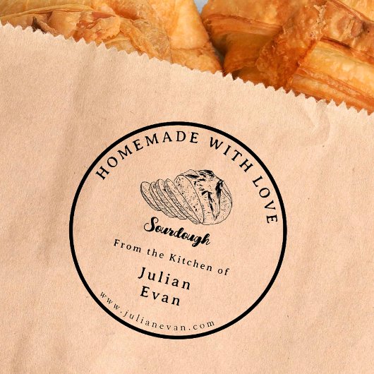 シンプル白黒自家製ソー生地 ラバースタンプ