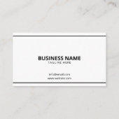 シンプル白黒芝刈り機サービス 名刺 (裏面)