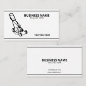 シンプル白黒芝刈り機サービス 名刺 (正面/裏面)