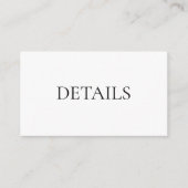 シンプル白黒詳細の結婚WebサイトQRコード エンクロージャーカード (正面)