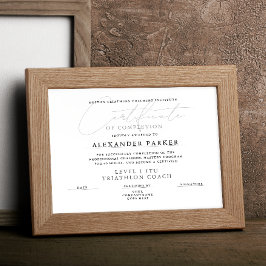 シンプル白黒認定証の卒業