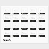 シンプル白黒金ゴールドハートキャンドルスクエア スクエアシール (シート)