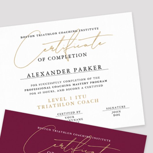 シンプル白黒金ゴールド証明書賞卒業証書 ポスター