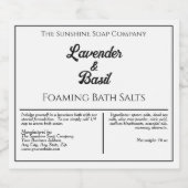 シンプル白黒防水製品ラベル スパークリングワインラベル (シングルラベル)