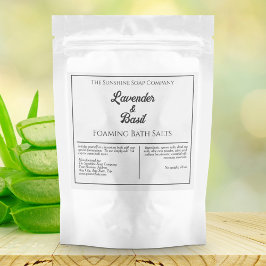 シンプル白黒防水製品ラベル スパークリングワインラベル