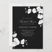 シンプル白黒2エレガントブライダルシャワー 招待状 (正面)