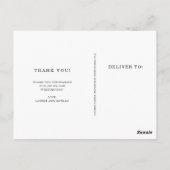 シンプル白黒2枚お結婚礼 ポストカード (裏面)