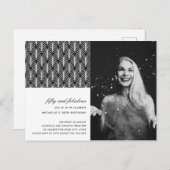 シンプル白黒50と素晴らしいアールデコ50th ポストカード (正面/裏面)