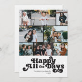 シンプル白黒8写真 シーズンカード (正面/裏面)