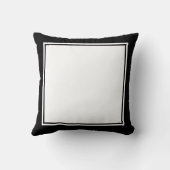 シンプル白黒 クッション (裏面)