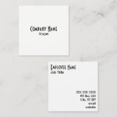 シンプル白黒 スクエア名刺 (正面/裏面)