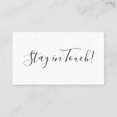 シンプル白黒「動いた」告知 名刺 (裏面)