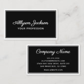 シンプル白黒 名刺 (正面/裏面)