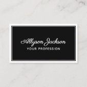 シンプル白黒 名刺 (正面)