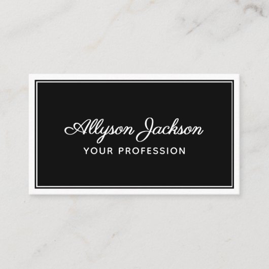 シンプル白黒 名刺 (正面)