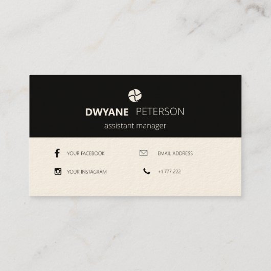 シンプル白黒 名刺 (裏面)