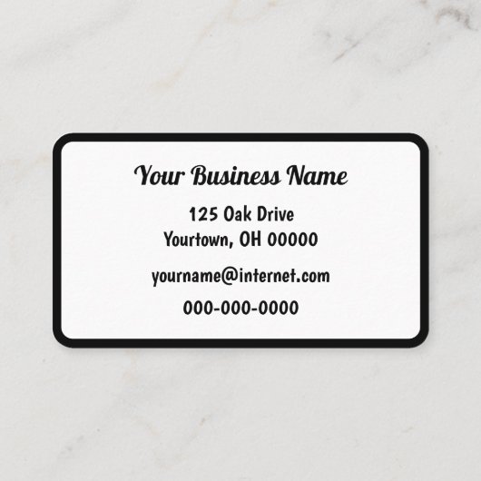 シンプル白黒 名刺 (裏面)