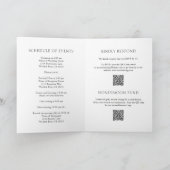 シンプル白黒QRコーはっきりしたドモダン結婚の 招待状 (内部)