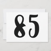 シンプル白85歳の誕生日パーティーの招待状 招待状 (裏面)