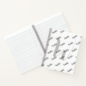 シンプル白 – イニシャル名モノグラムの ノートブック (内部)