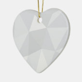 シンプル白，モダントレンディー,カッコいいイラストレーション セラミックオーナメント (左)