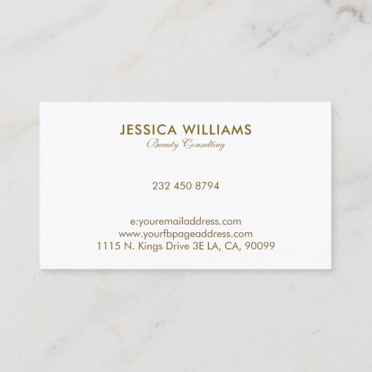 シンプル白 名刺 (裏面)