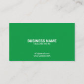 シンプル白・緑の芝刈り 名刺 (裏面)