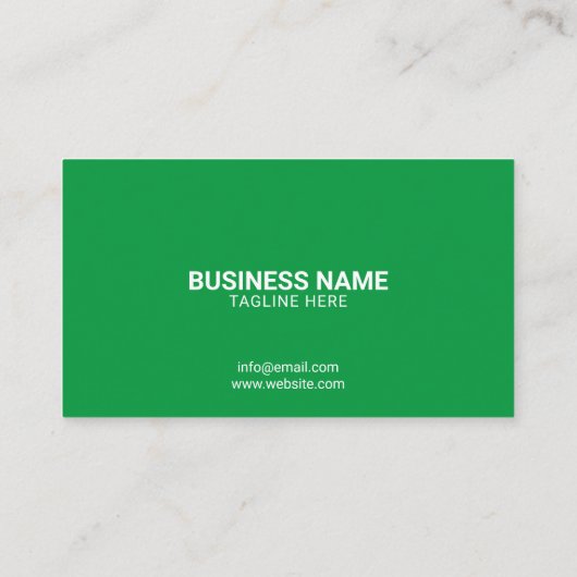 シンプル白・緑の芝刈り 名刺 (裏面)