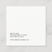 シンプル白SNSモダンミニマルの使い方 スクエア名刺 (裏面)