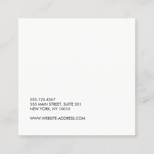 シンプル白SNSモダンミニマルの使い方 スクエア名刺 (裏面)
