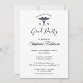 シンプル看護学校卒業モダン 招待状 (正面)