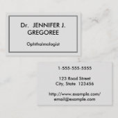 シンプル眼科医名刺 名刺 (正面/裏面)