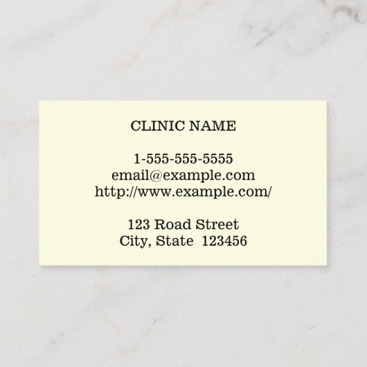 シンプル眼科医名刺 名刺 (裏面)