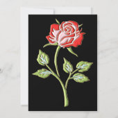 シンプル着色バラ招待状 招待状 (裏面)