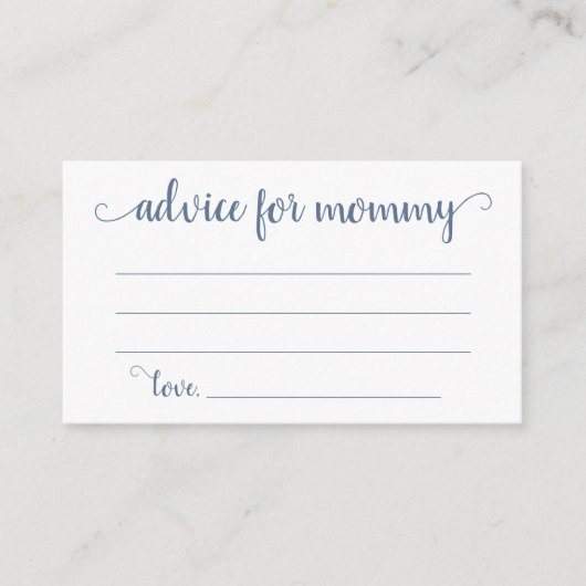 シンプル石板アドバイス | ほこりっぽい青のキープサカード エンクロージャーカード (正面)