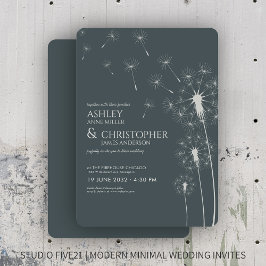 シンプル石板グモダンレーダンデオン結婚ズ 招待状