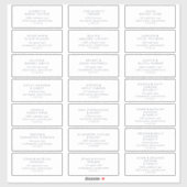 シンプル石板ブルー結婚ズゲスト住所 シール (シート)