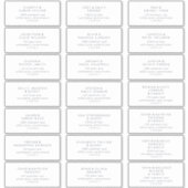 シンプル石板ブルー結婚ズゲスト住所 シール (正面)